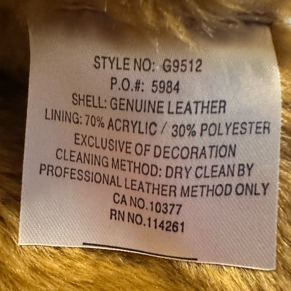 Vintage Newport News Genuine Leather Suede Faux Fur Lined Poncho Size L/XL - Picture 7 of 7